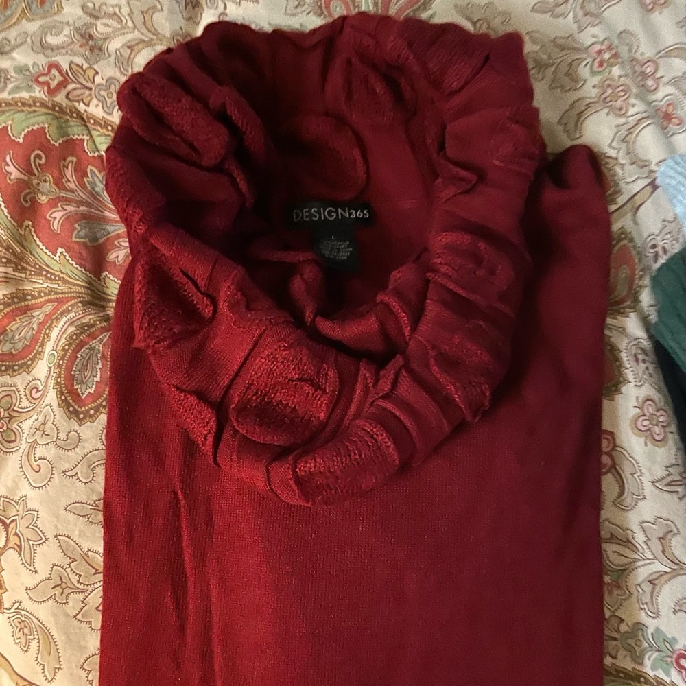 Womens knit cowl turtleneck